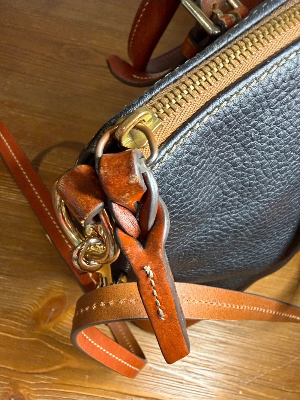 Dooney & Bourke Pebble Grain Domed Satchel in Black Well Loved - Picture 14 of 15